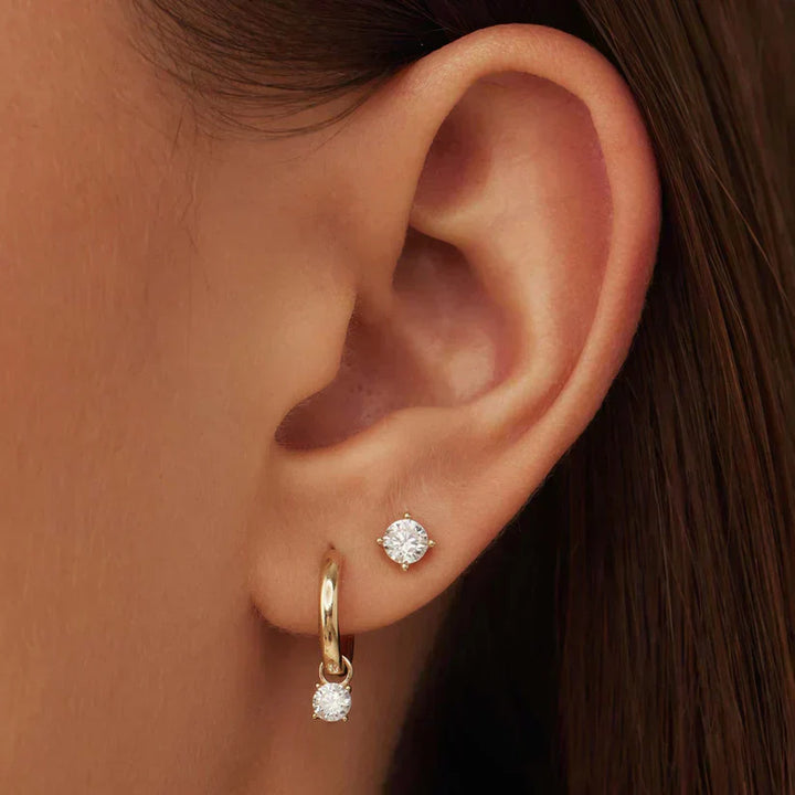 Krizalyssa | Diamant Pendeløreringe 18k Guld