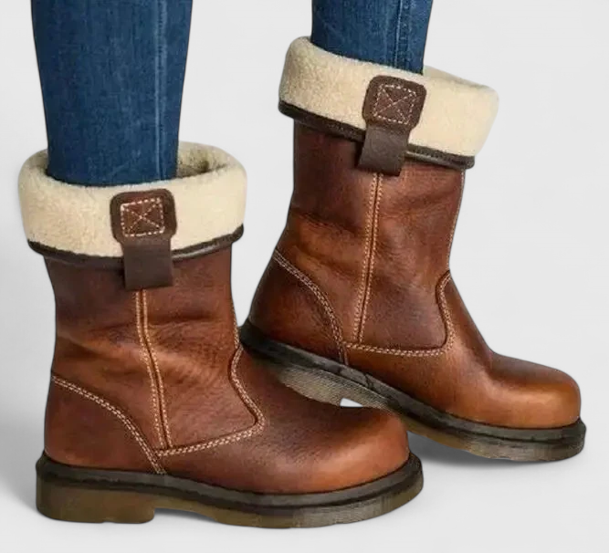 Shareen - Forede Læder Vinterstøvler