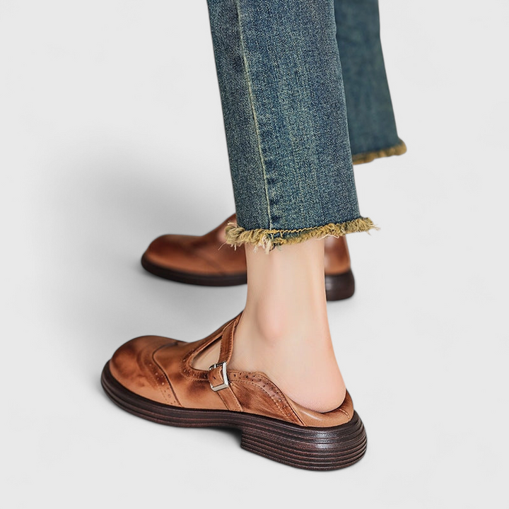 Nanna | Elegant Mary Janes i læder