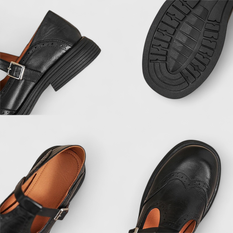 Nanna | Elegant Mary Janes i læder